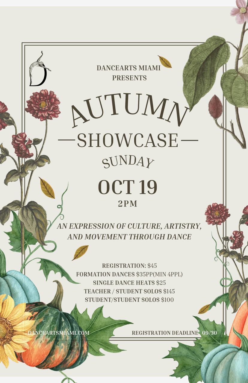Fall showcase poster